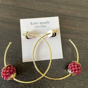 Kate Spade New York Very Berry Hoops Earrings NWOT ❗️Sale❗️